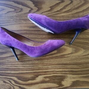 Coach Nala Deep Plum Kid Suede Heel Size 10
